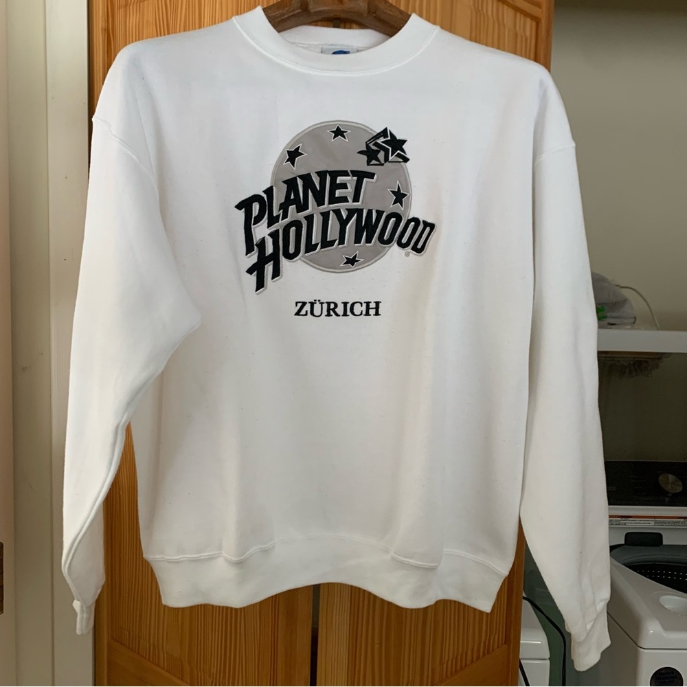 Unisex Planet Hollywood Zürich white size Medium
